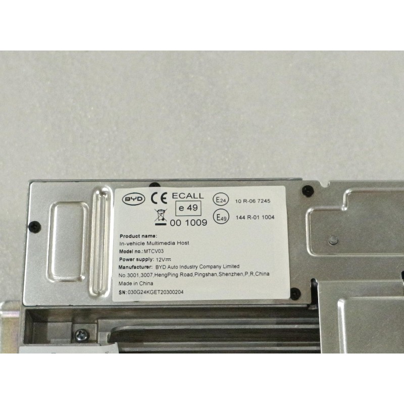 Commande multimédia - BYD - 17724271-00