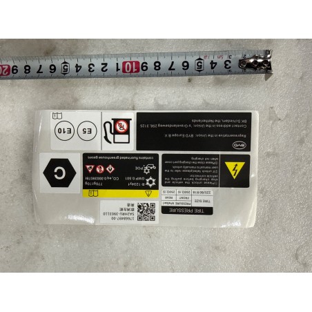 VEHICLE LABEL-ENGLISH - Étiquette véhicule - anglais - BYD - 17668497-00