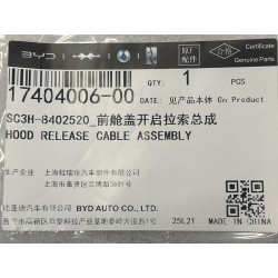 Câble de déverrouillage de capot - BYD - 17404006-00