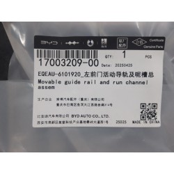 Rail mobile et glissière de vitre de porte avant gauche - BYD - 17003209-00