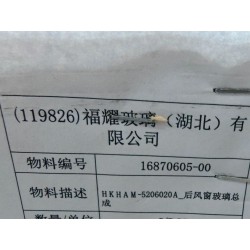 Vitrage de lunette arrière - BYD - 16870605-00