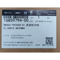 Antenne radio - BYD - 16859794-00