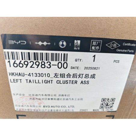 Bloc optique arrière gauche - BYD - 16692983-00
