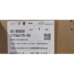 Sous-ensemble étrier de frein avant gauche - BYD - 17766175-00
