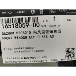 Glace de pare-brise avant - BYD - 16518059-00