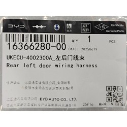Faisceau de câblage de porte arrière gauche - BYD - 16366280-00