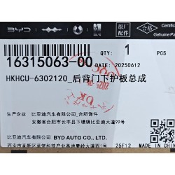 Blindage inférieur de couvercle de coffre - BYD - 16315063-00