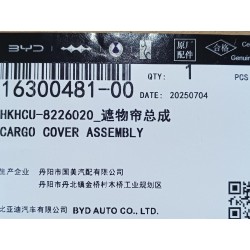 Cache de coffre - BYD - 16300481-00