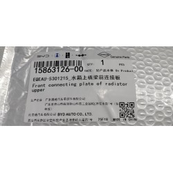 Platine de raccordement avant de traverse supérieure de radiateur - BYD - 15863126-00