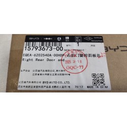 Commande lève-vitre de porte arrière droite - Gris Jing clair - BYD - 15793673-00