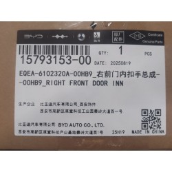 Poignée intérieure de porte avant droite - Gris - BYD - 15793153-00