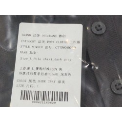 Vêtements de travail - L - 100% polyester - Polo à manches courtes pour technicien de style étranger pour l'été - Gris foncé - B
