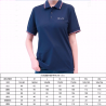 Vêtements de travail - 1XL - 90% nylon et 10% élasthanne - Polo à manches courtes pour femmes de style étranger - Bleu marine - 