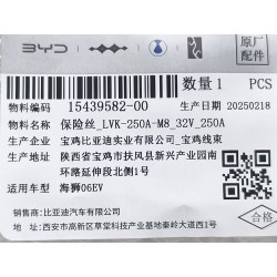 Fusible 250A 32V (LVK-250A-M8) - BYD - 15439582-00