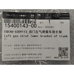Support inférieur gauche de vérin de hayon - BYD - 15400143-00