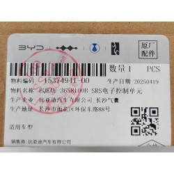 SRS ECU - BYD - 15374941-00