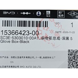 Boîte à gants-Noir - BYD - 15366423-00