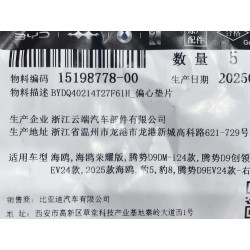 Joint excentrique - BYD - 15198778-00