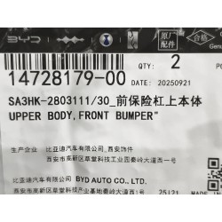 Corps supérieur du pare-chocs avant - BYD - 14728179-00