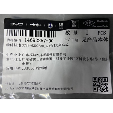 Support, Porte, AR Gauche - BYD - 14692257-00