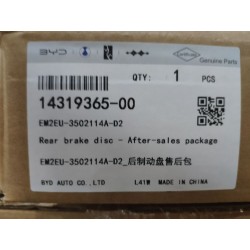 Kit après-vente pour le disque de frein arrière - BYD - 14319365-00