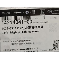 Haut-parleur aigus gauche - BYD - 14214041-00