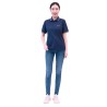 Vêtements de travail - XXL - 90% nylon et 10% élasthanne - Polo à manches courtes pour femmes de style étranger - Couleur foncée