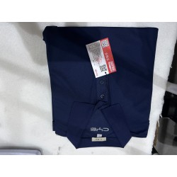 Vêtements de travail - L - 100% polyester - Polo à manches courtes de style étranger - Bleu marine - BYD - 14125598-00