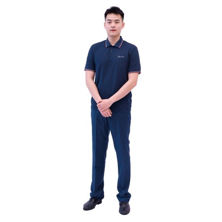 Vêtements de travail - S - 90% nylon et 10% élasthanne - Polo à manches courtes pour hommes de style étranger - Couleur foncée -