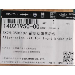 Kit après-vente pour la broche de frein avant - BYD - 14021950-00