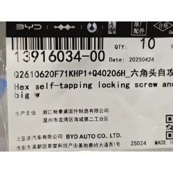 Vis autotaraudeuse - BYD - 13916034-00