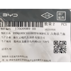 Boulon à bride hexagonale - BYD - 13909989-00