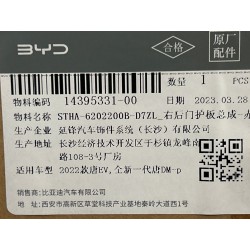 Panneau de porte arrière droite - Brun - BYD - 14395331-00