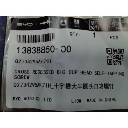 Vis autotaraudeuse - BYD - 13838850-00
