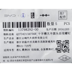 Vis autotaraudeuse - BYD - 13798292-00