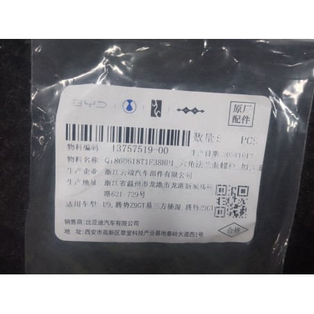 Boulon à embase hexagonale - BYD - 13757519-00