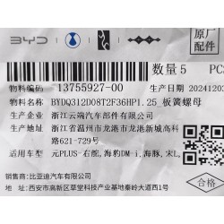 Écrou de ressort à lames - BYD - 13755927-00