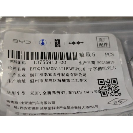 Boulon six pans - BYD - 13755913-00