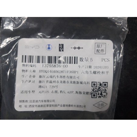 Boulon six pans - BYD - 13755876-00