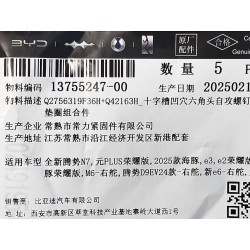 Vis autotaraudeuse - BYD - 13755247-00