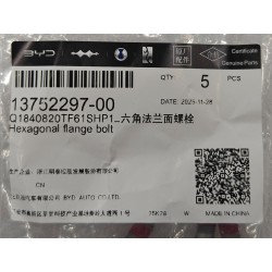 Boulon à embase hexagonale - BYD - 13752297-00