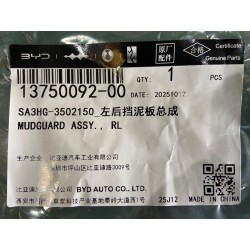 Garde-boue assy., rl - BYD - 13750092-00