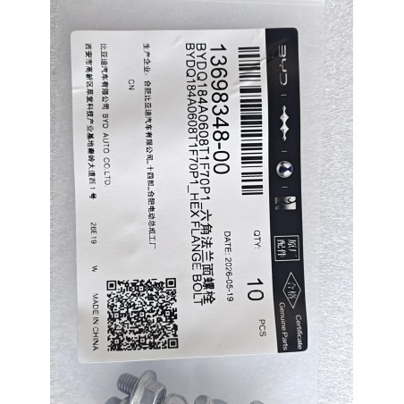 Boulon à embase hexagonale - BYD - 13698348-00