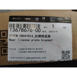 Support de plaque d'immatriculation arrière - BYD - 13678676-00