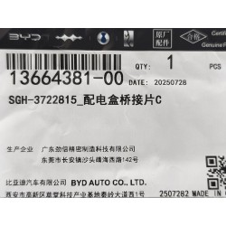 Pièce de pontage C du boîtier de distribution - BYD - 13664381-00