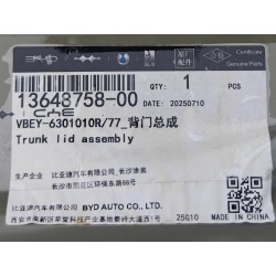Couvercle de coffre - BYD - 13648758-00
