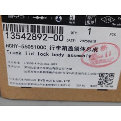 Corps de serrure du couvercle du coffre - BYD - 13542892-00