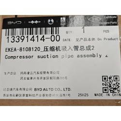 2 de tuyau d'aspiration du compresseur - BYD - 13391414-00