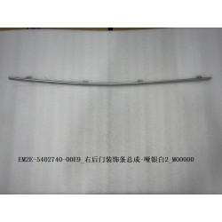 Bande de garniture de la portière arrière droite - Blanc argenté mat 2 - BYD - 13378316-00