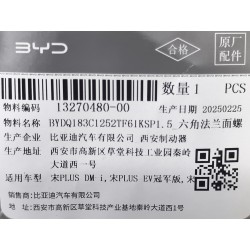 Boulon à bride hexagonale - BYD - 13270480-00